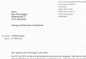 Brief von Dipl.-Päd. Ing. Klaus Leitner 